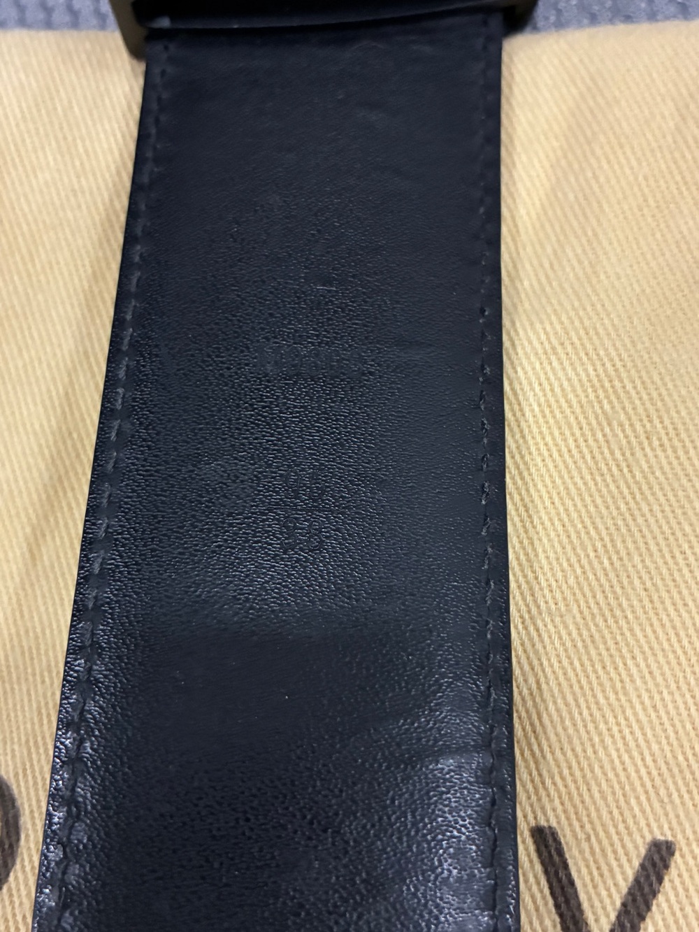Louis Vuitton Damier Graphite LV Initiales Belt Size 38 Black Gray preowned - Picture 13 of 16